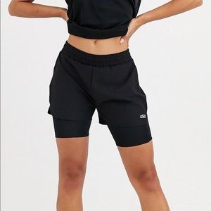 Asos running short with underlayer